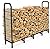 Tikimilor 5.3ft Firewood Rack Holder, Adjustable Heavy Duty Fire Log Stacker Stand for Fireplace, Outdoor Indoor Metal Wood Pile Storage Organizer, Patio Logs Stand tool, Black