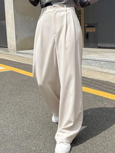 Image of KOTTY Women's High Rise Viscose Rayon Straight Fit Korean Trouser