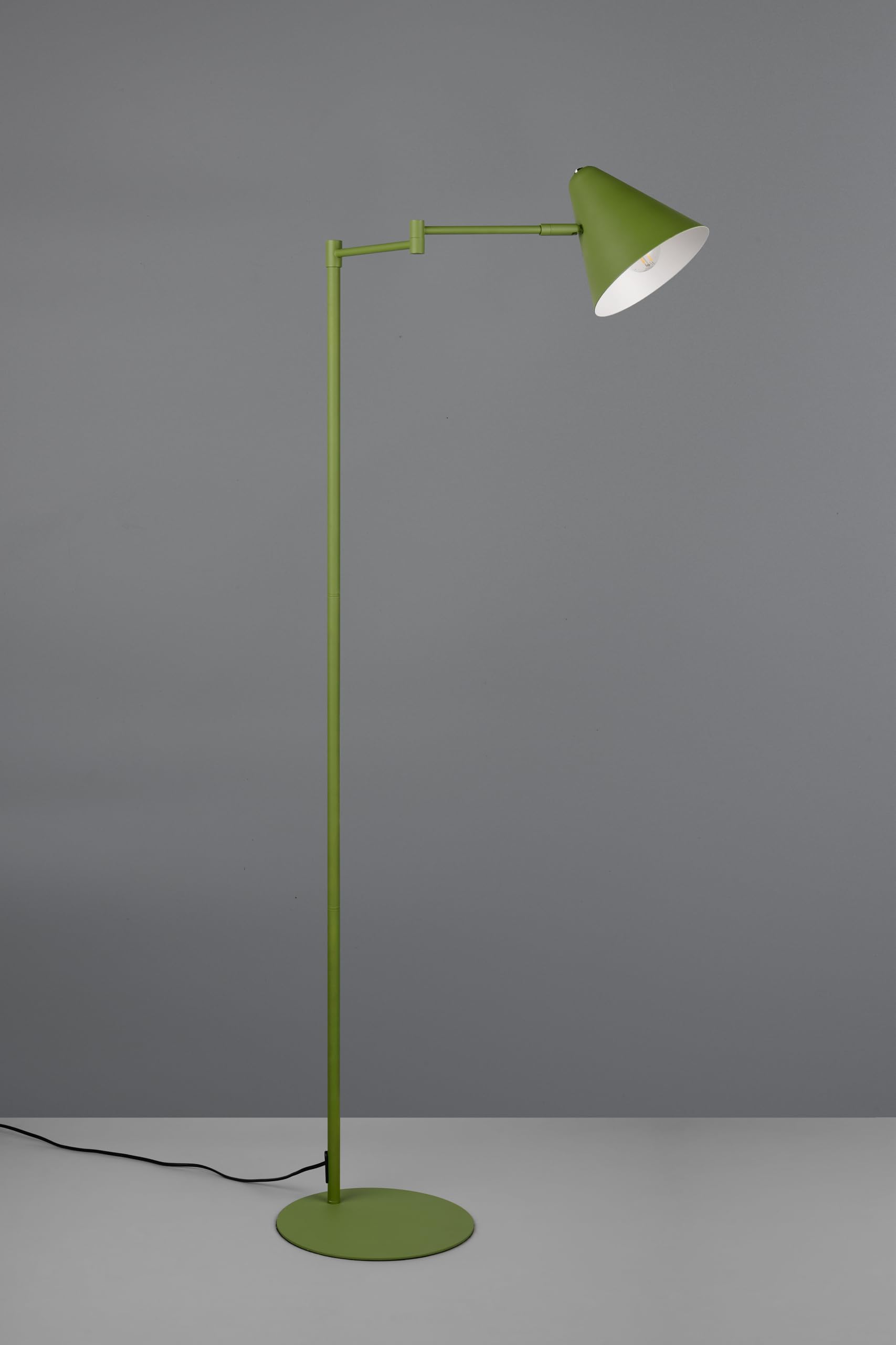 Trio Leuchten Stehleuchte Cosima 463900115, Metall Grün, exklusive 1x E14, flexibles Gelenk