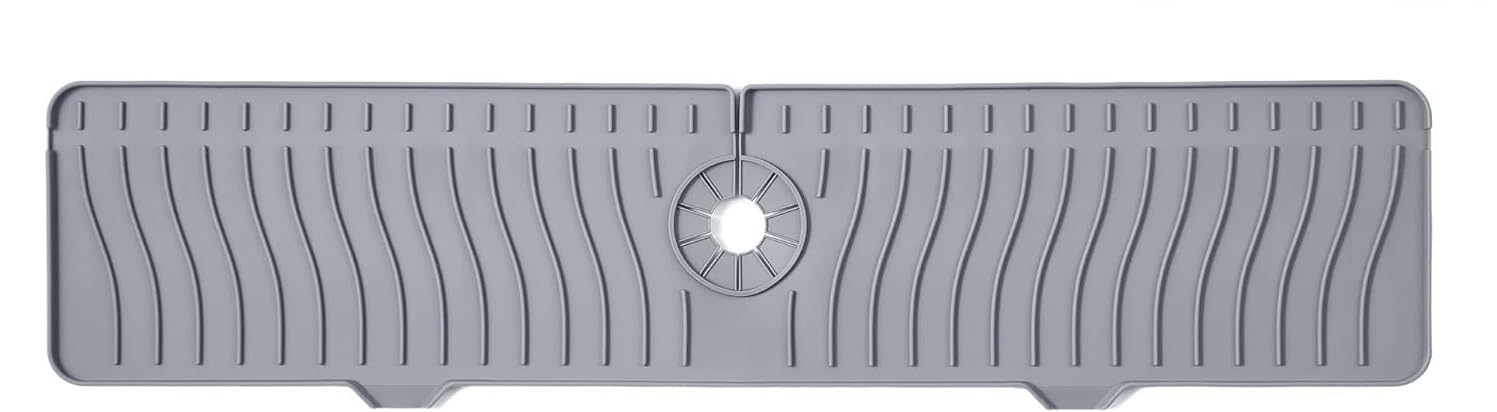 NILKANTH Faucet Mat for Kitchen Sink, 24-inch Faucet Mat, Faucet Handle Drip Catcher Tray, Keep Kitchen and Bathroom Sinks Dry,1PCS (Grey) (B0CW6L6247) Amazon Price History, Amazon Price Tracker