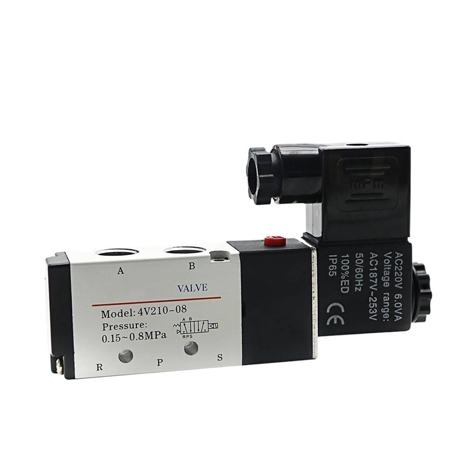 Elektrozawór elektromagnetyczny pneumatyczny 4V210-08, 5-drożny, 2 pozycje, kontrola powietrza i gazu, zawór magnetyczny 12 V 24 V 220 V, złącza węży 4mm-12 mm (SL 10 mm Adjust, AC110)