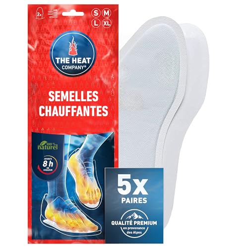 THE HEAT COMPANY Semelles Chauffantes - Extra Chaud - 8 Heures de Chaleur - Chaleur immédiate - autochauffante - purement Naturel - Small Taille: 36-38 - 5 Paires