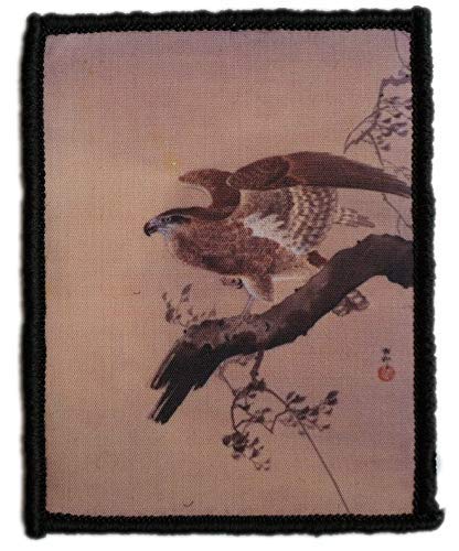 Morale Patch Hook and Loop Japanese Art Ukiyo-e Hawk