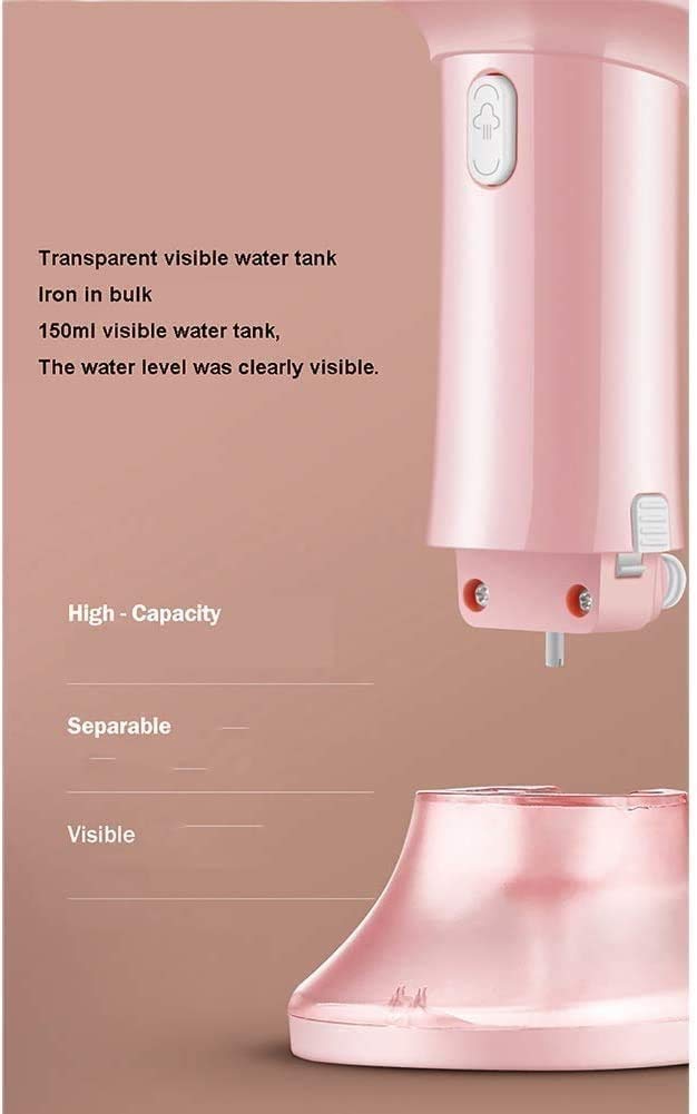 Défroisseur à vapeur portable pour la maison et les voyages Défroisseur à vapeur pour tous les tissus Chauffage rapide Puissant Défroisseur à vapeur pour vêtements de voyage, réservoir d'eau de 150