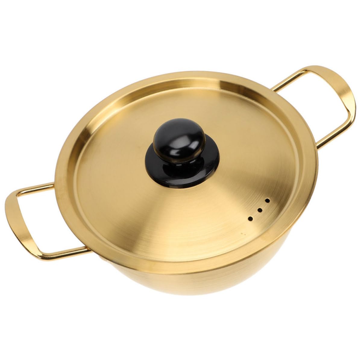 Pot à ramen induction en acier inoxydable avec couvercle et double poignée 2800ml