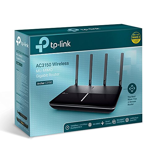 Image of TP-LINK Archer C3150 3150 Mbps Wireless Router MU-MIMO Gigabit Dual Band Broadcom NitroQAM (1024-QAM) WiFi Wi-Fi 1.4GHz Dual-core Processor Beamforming Technology