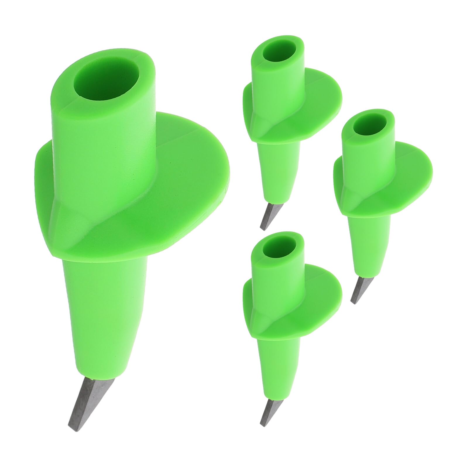 4 Piezas Punta para Bastones de Trekking de Acero Tungsteno Ligera y Resistente Color Verde, Accesorio Adecuado para Senderismo y Escalada en Montaña