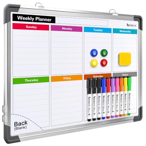 ABERLLS Weekly Calendar Whiteboard 16 x 12