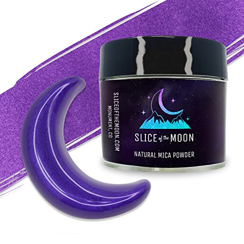 Slice of the Moon | Magic Purple Natural Mineral Mica Powder, 0.88oz (25g) | for Personal or Professional Use - Cosmetics, Epoxy Resin Projects, Nail Polish, Soaps, Bath Bombs, and Art Projects