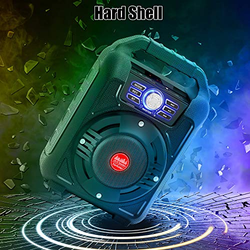 Verkstar Portable Karaoke Machine, PA System Speaker Wireless Bluetooth Rechargeable Speaker Toys for Kids & Adults Party With Disco Ball, Wired Microphone