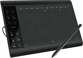 Mesa Digitalizadora Portátil Tela 11,6" Alta Resolução 5080 LPI Caneta Sensível ao Toque 8192 Níveis Compatível com Windows, Android ou MAC Ilustração e Edição para Desenhistas e Designers Gráficos
