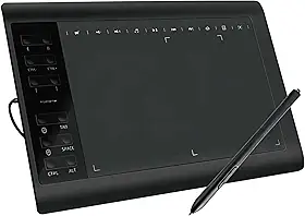 Mesa Digitalizadora Portátil Tela 11,6" Alta Resolução 5080 LPI Caneta Sensível ao Toque 8192 Níveis Compatível com Windows, Android ou MAC Ilustração e Edição para Desenhistas e Designers Gráficos