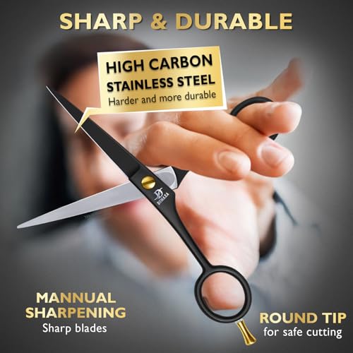 Image of Hair Scissors Professional 6.5 Inch with Hair Comb - Premium High Carbon Stainless Steel Barber Salon Hair Shears for Haircut Scissors - Ergonomic Design Super-Sharp Hair Cutting Shears for woman