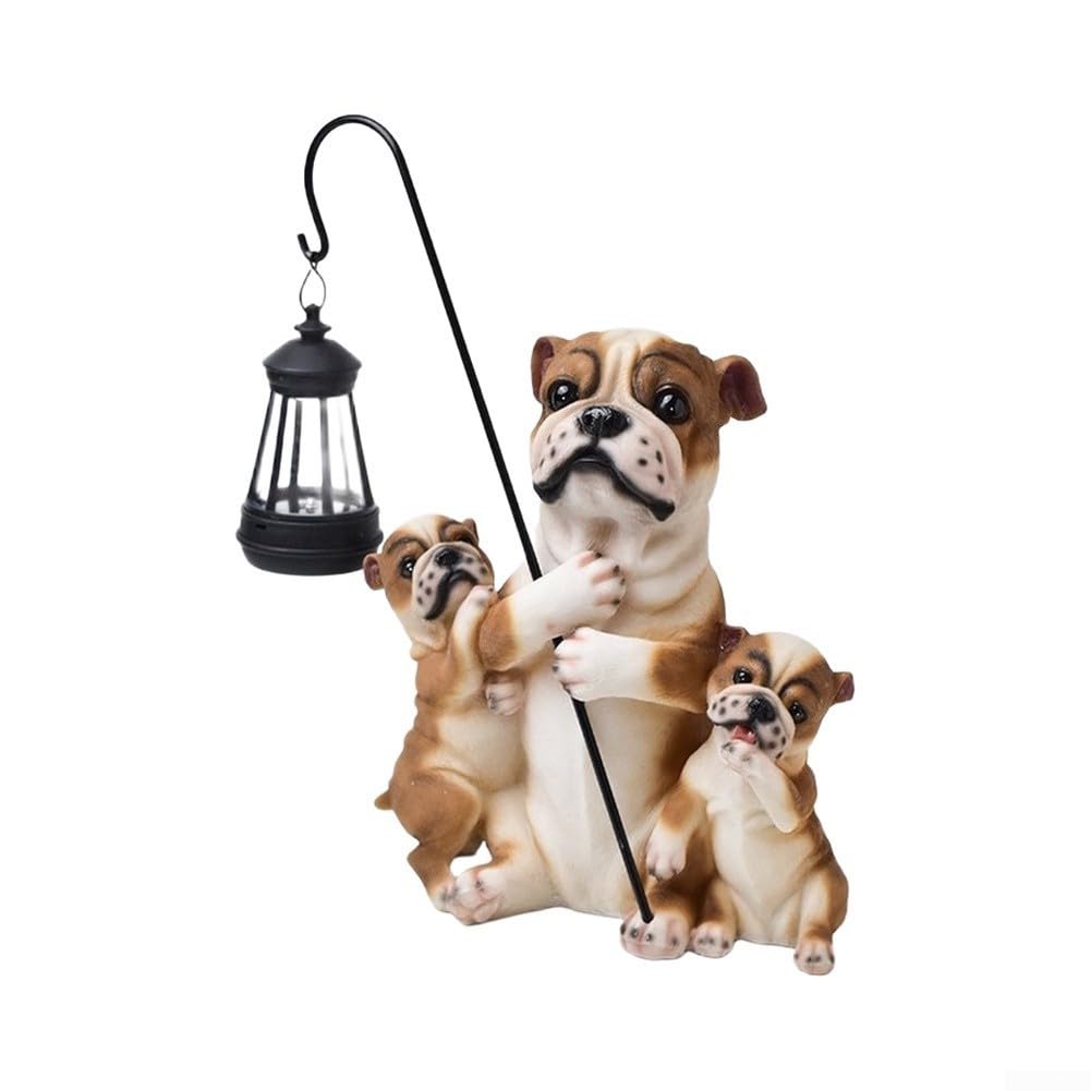 Resina solare alimentato cane lampada esterna resistente alle intemperie