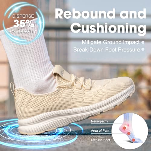 Image of Wide Toe Box Shoes Women Non-Slip Wide Width Sneakers Ultra Light Extra Wide Road Running Shoes for Women Breathable Tennis Walking Gym Workout Trainer 6-12