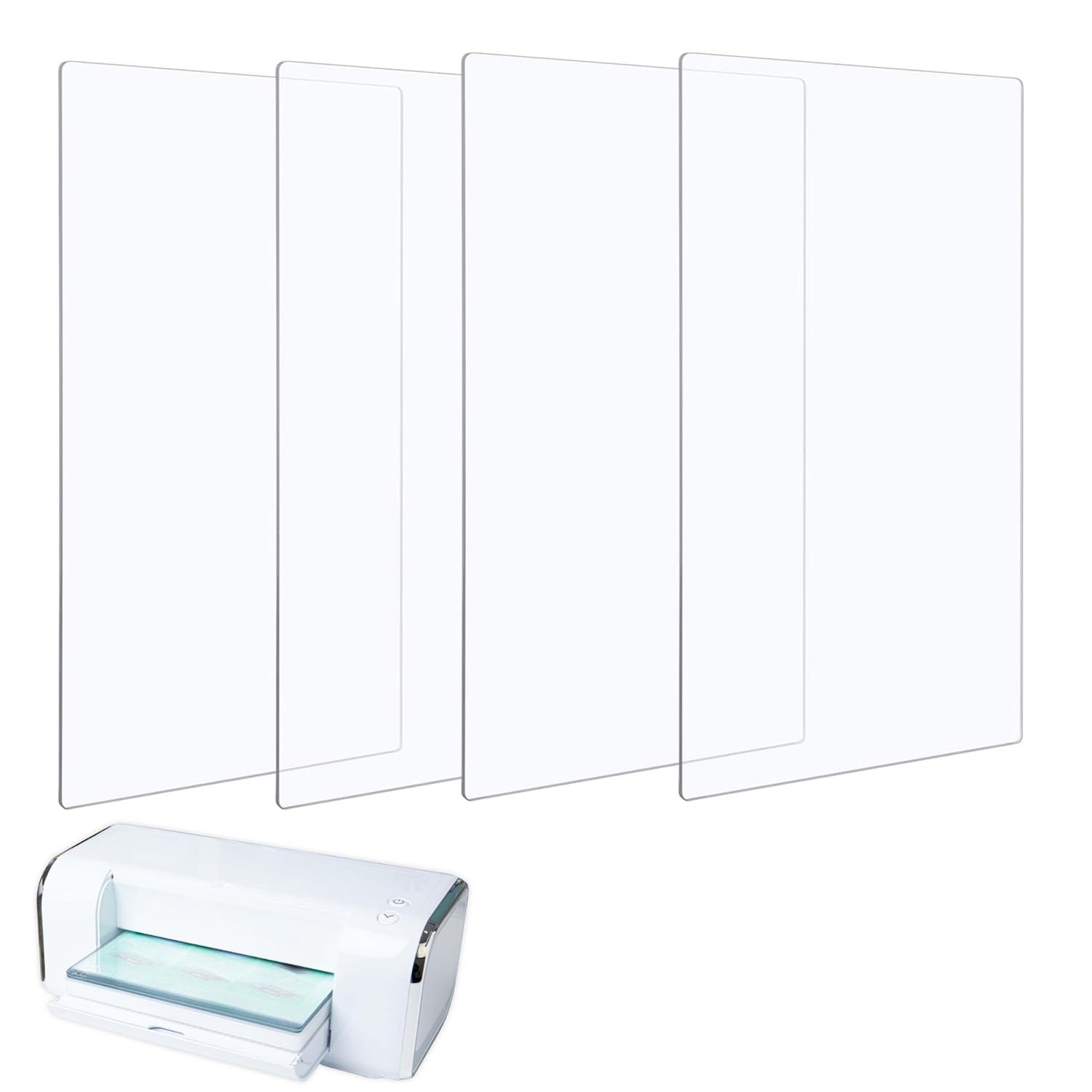 4 Pcs 2 Pair Polycarbonate Cutting Pads for BSP & BS Switch Die Cutting Machine, Clear, Compatible Pads for Embossing & Crafting (12.75 x 8.75 x 0.125 in)