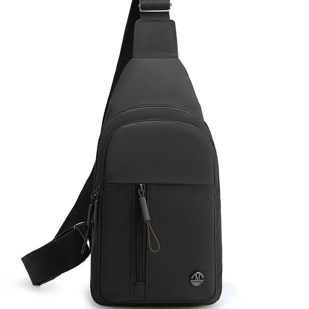 Crossbody Sling Bag for Men & Women | Lightweight Water-Resistant Travel Shoulder Bag with Multiple Pockets | Adjustable Strap Everyday Carry Bag |-image-22
