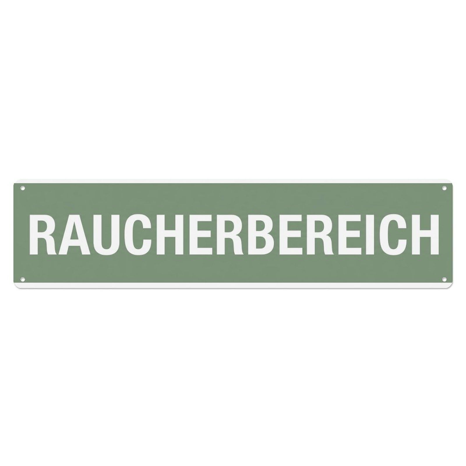 Raucherbereich Smoking Zone Allowed Metal Tin Sign
