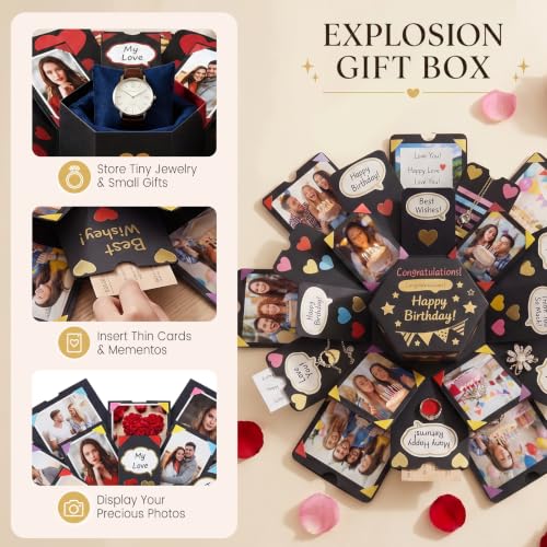 Koogel Explosion Gift Box, DIY Scrapbook Photo Album Surprise Box - Image 3