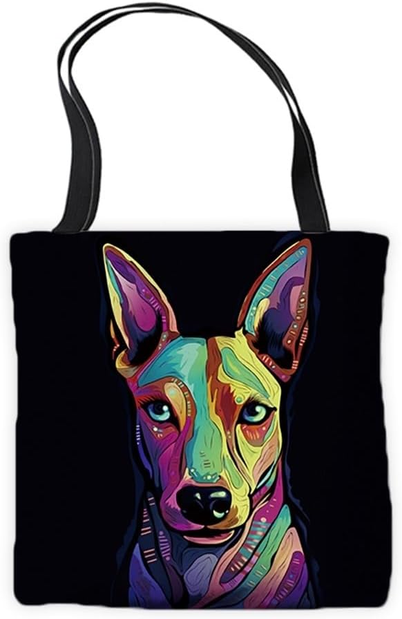 Cute Chinook Dog Tote Bag Pet Animal Face Head Commuter Bag for Shopping Work