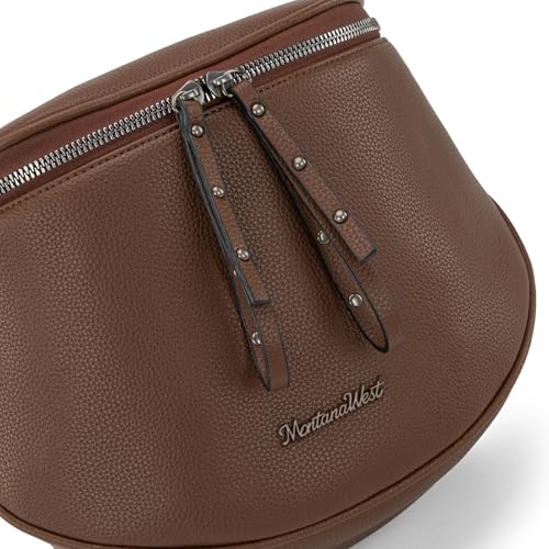 Image of Montana West Crossbody Bag for Women, Large Bum Bag Purse Soft Vegan Leather Travel Fanny Pack with Coin Purse