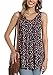 Anydeer Womens Summer Tank Tops Sleeveless Shirts 2026 Casual Tunics Loose Fit Blouses for Ladies Plus Size M-4XL, 3XL, Small Floral-Black