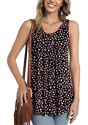 Anydeer Womens Summer Tank Tops Sleeveless Shirts 2025 Casual Tunics Loose Fit Blouses for Ladies Plus Size M-4XL2
