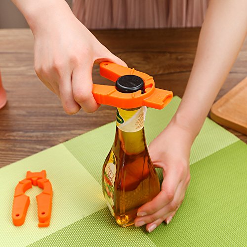 Viujuh 3 In 1 Pop Can Opener, Party Partner Life Gadgets Smooth Edge Mutifunctional Can Opener, Upgraded Plastic Handheld,Fingernails Protecter, Designed Comfort Grips Bottle Opener For Dringing #TOP4