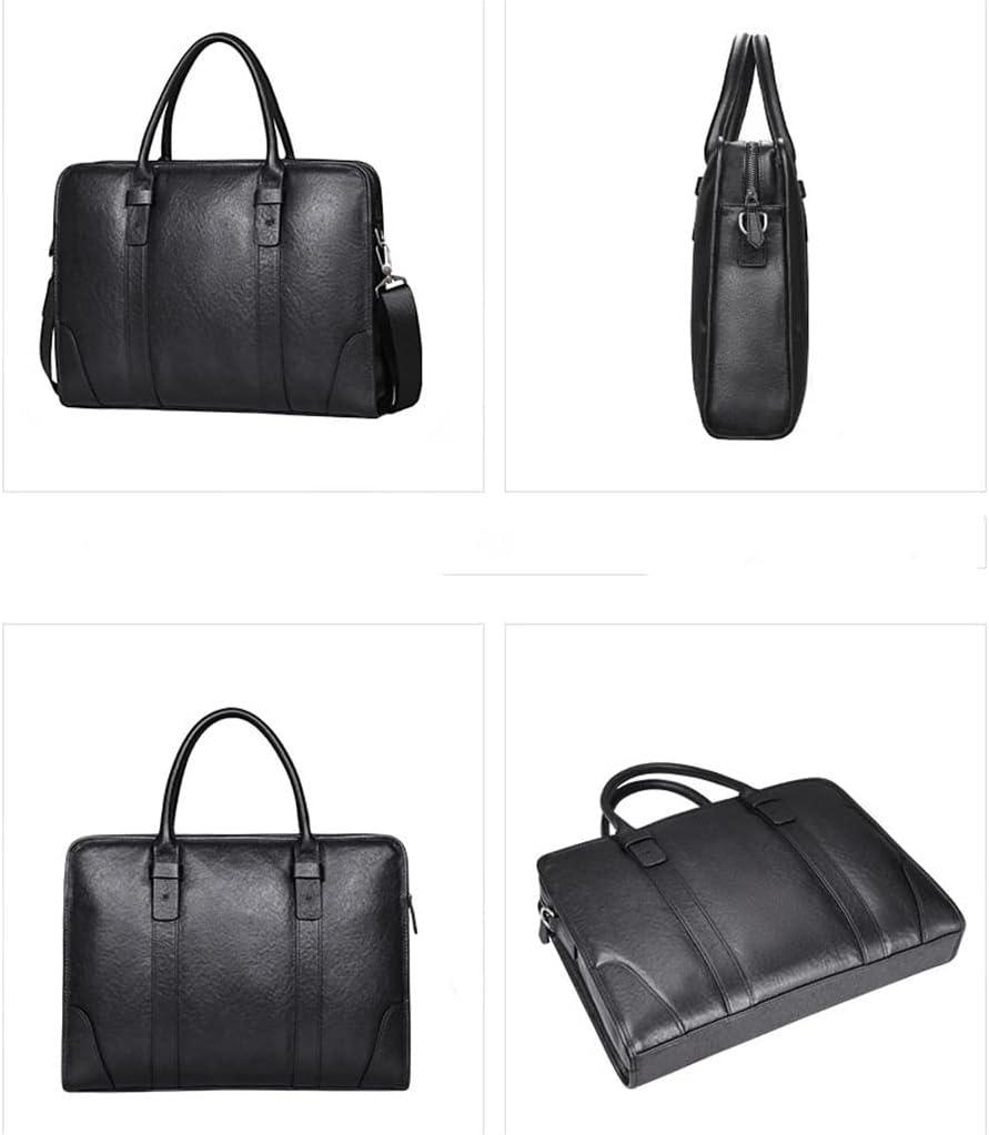 Business Leather Men's Bag Crossbody Handbag Handbag Large Capacity Horizontal Briefcase Computer Bag
