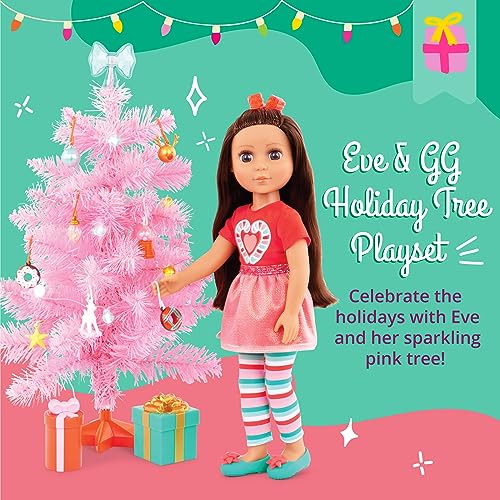 Muñeca y set de árbol navideño 14 pulgadas miniatura 2