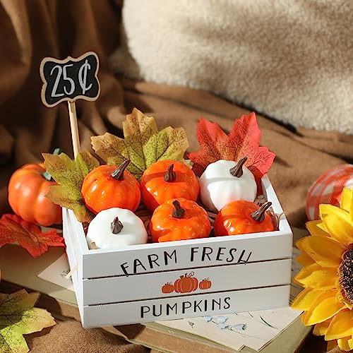 Thanksgiving-Decor-Fall-Tiered-Tray-Decor-Fall-Pumpkin-Mini-Wood-Crate-Decorations-Set-Farmhouse-Table-Centerpiece-Decor-Kit-for-Fall-Decor Thanksgiving Decor Fall Tiered Tray Decor Fall Pumpkin Mini Wood Crate Decorations Set Farmhouse Table Centerpiece Decor Kit for Fall Decor