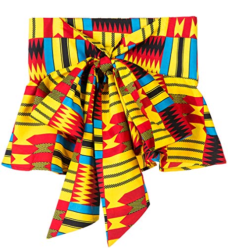 Shenbolen Women African Print Dashiki Tradition Waist Belts One Size (One Size,F)