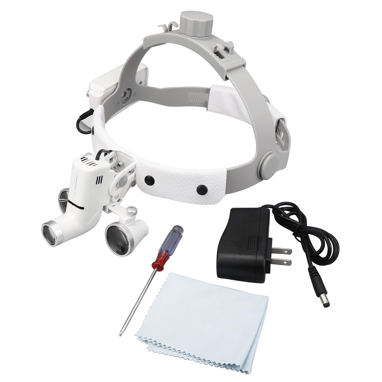 Loupes Binoculaires Dentaires 2,5X/3,5X, Lampe Frontale LED Chirurgicale Dentaire 5 W, Loupe Chirurgicale Dentaire avec Lampe Frontale Médicale, Loupes Dentaires Cliniques 3.5X