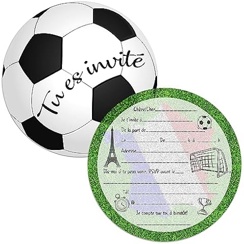 BOYATONG Carte Invitation Anniversaire Football Cover