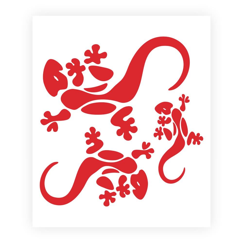 Quattroerre Supershaped Die-Cut Geckos for Car, Red, 14 x 16 cm
