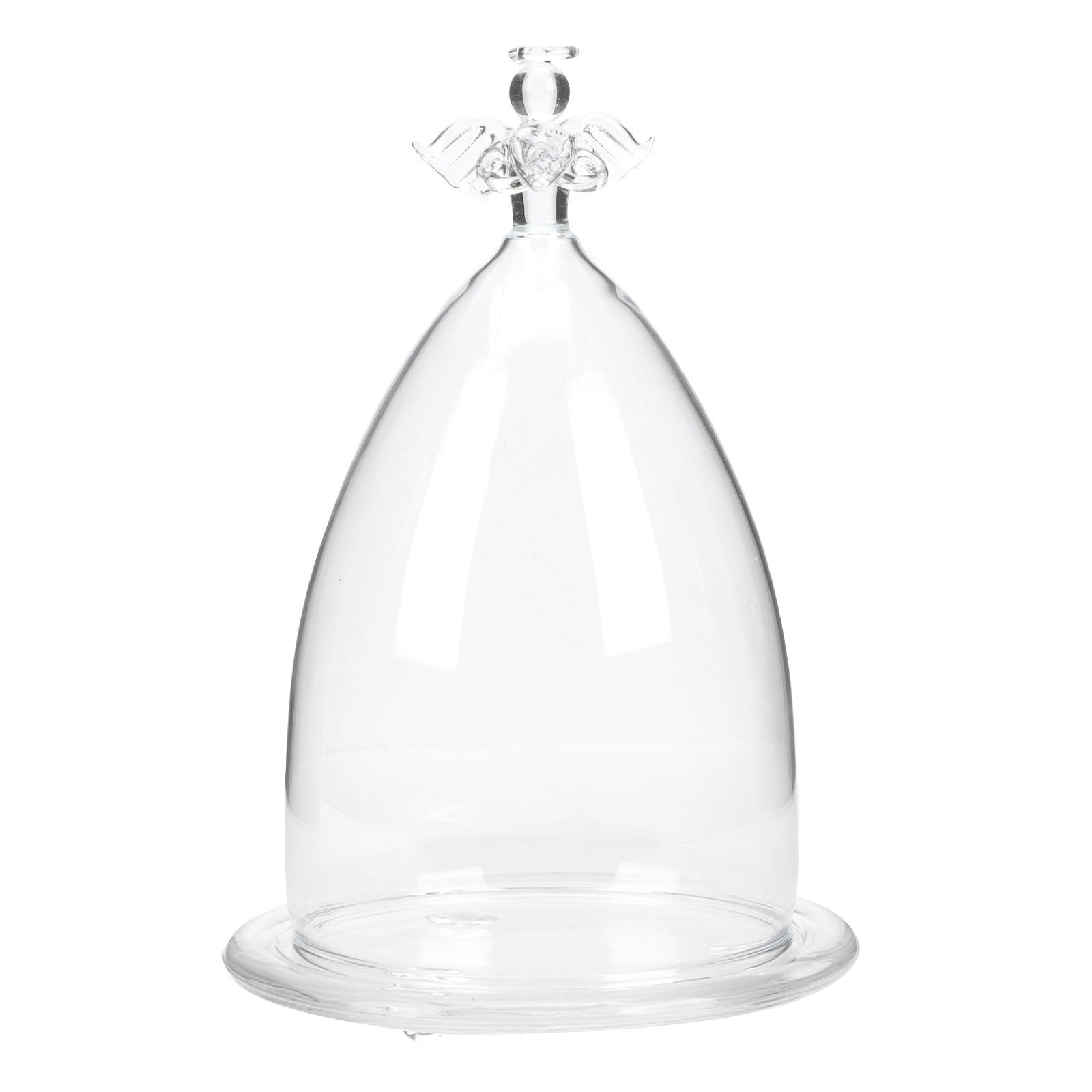 Cubierta de vidrio para flores en decoración de mesa y hogar elegante