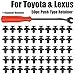 XUKEY Sujetador de Parachoques automático de 50 Piezas, retenedor de Remache, Cubierta de Motor de Empuje, Sujetadores de Clip de Panel de Ajuste de Puerta de Coche para RX350 IS300 ES350