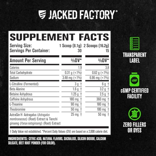 Nitrosurge Pre Workout Powder - 6G L-Citrulline, 3.2G Beta Alanine, 2.5G Betaine Anhydrous, 360Mg Caffeine Anhydrous - 30 Servings, Cherry Limeade - 6