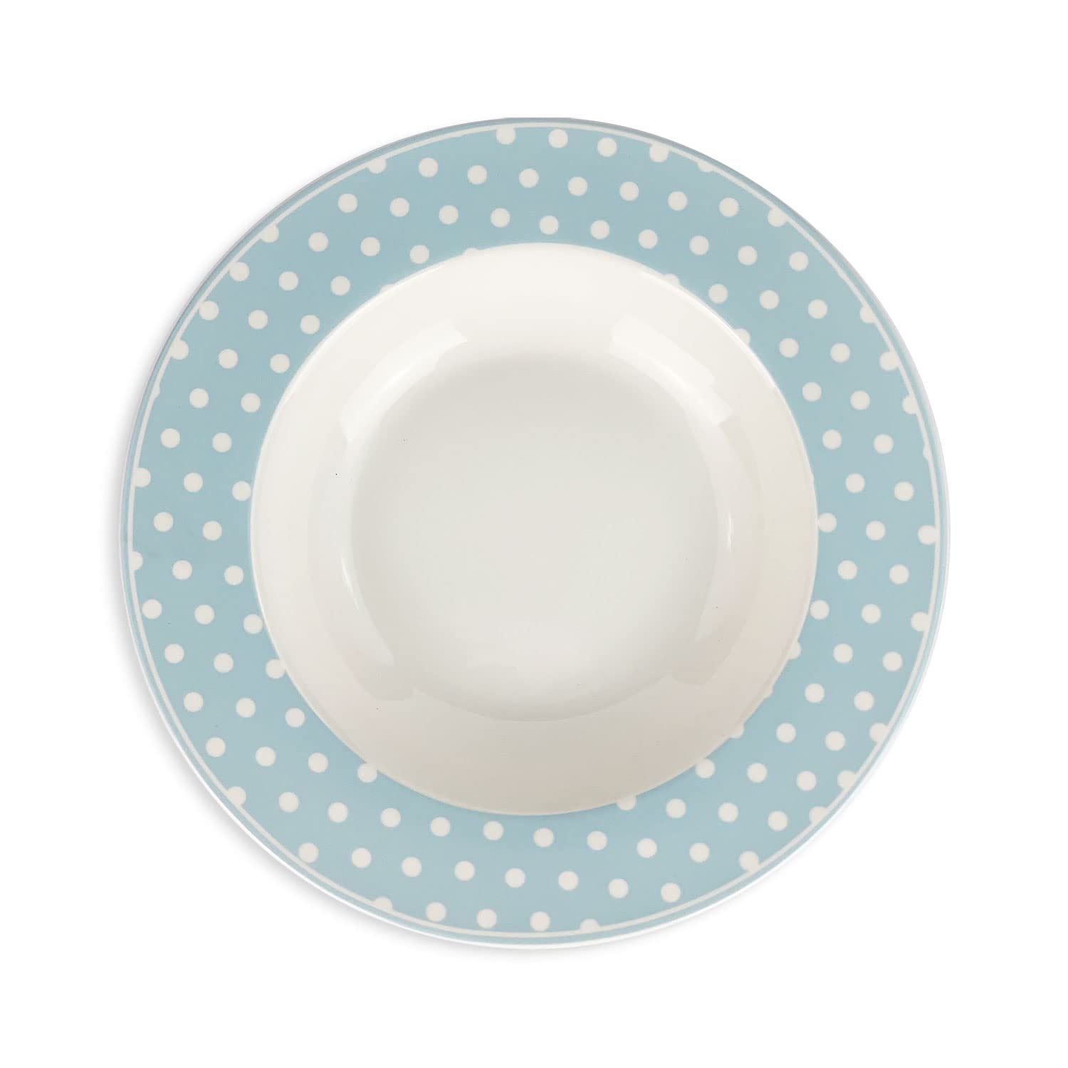 Juego de platos hondos Isabelle Rose de lunares Shabby Chic de porcelana 6 unidades 5100