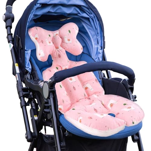Funda de asiento de cochecito | Forro de inserción de coche para recién nacidos - Alfombrilla de almohada de soporte para cabeza y cuerpo de forro de cochecito de bebé para asientos de coche