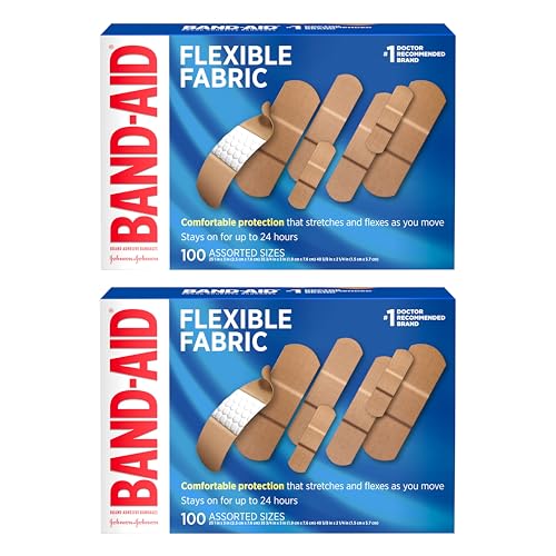 Band-Aid Flexible Fabric Adhesive Bandages, Assorted Sizes, 200ct