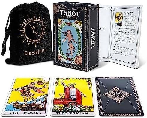 Elaenus タロットカード 初心者向け 78枚 ウェイト版 ライダー版 日本語解説書付き たろつとカード タロット カード 占卜