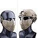 ACEXIER Tactical Mask Dual Mode Headband System M07 Tactical Protective Mask Halloween Half Face Skull Tactical Masks Outdoor Equipment (Tan)