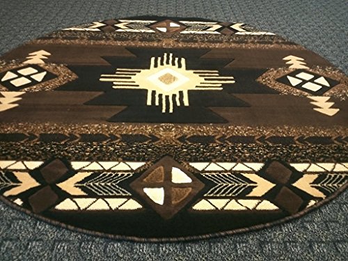 Tapete Decorativo Champion Rugs Diseño Brown Redondo 2.01 m miniatura 5