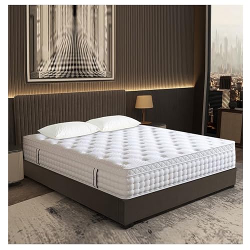 Colchón híbrido de espuma viscoelástica tamaño queen transpirable cómodo colchón suave para aliviar la presión colchón de 30 cm de altura en caja 135 x 190 cm