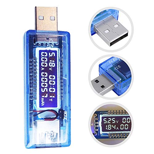 USB Power Monitors Multi meter Voltage Tester(4V-9V) Ampere Current Meter (0A-3.3A) High Precision LCD Display USB Tester Charger Dector for