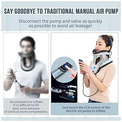 Twinklepoch Cervical Neck Traction Device, Electric Air Pump Cervical Traction Device with 3 Power Traction and 8 Built-in Airbag Support, Neck Pain Relief and Relaxation - Image 5