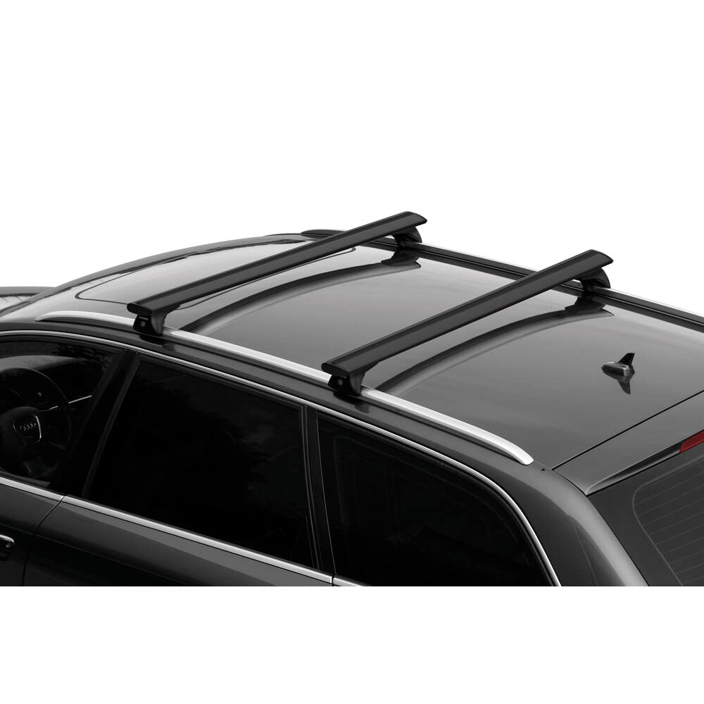 NORDRIVE N15100 Silenzio Black in-Rail, Set Completo Barre portatutto in Alluminio - M - Evos IA