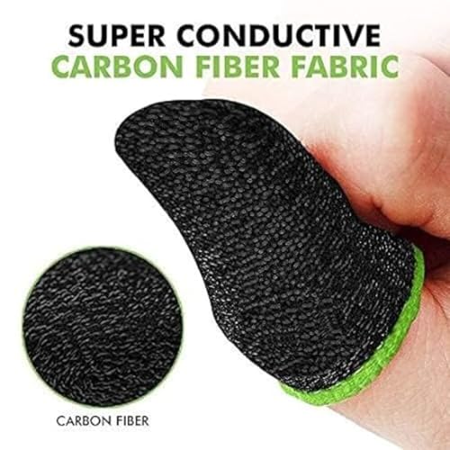 EDNITA Pubg Anti-Slip Thumb Sleeve 8 Pcs Black - Image 2