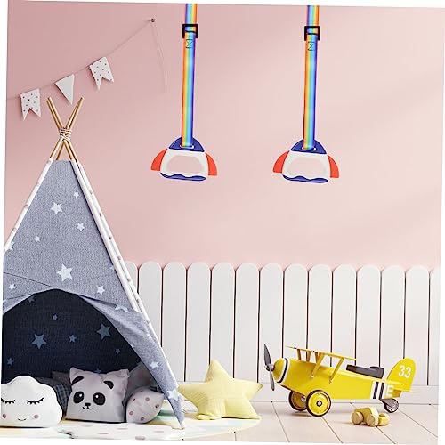 NOLITOY 4 Pares Anéis de tração anéis de fitness indoor anéis de foguete pull-up para treinamento in